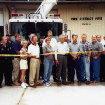 Ribbon cutting for new ladder truck